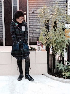 「MANASTASH（マナスタッシュ）のアイテム（ワンピース/ドレス）」を使った、charmさん（レディース・157cm）の秋コーディネート