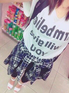 「grove（グローブ）のアイテム（その他アウター）」を使った、reiさん（レディース・155cm）の夏コーディネート