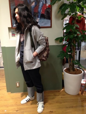 「TYPE BLUE（タイプブルー）のアイテム（パンツ）」を使った、purinさん（メンズ・173cm）の春コーディネート