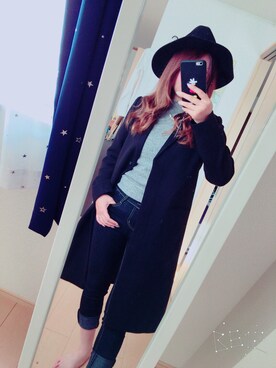 「彼氏とデート」｜めぐみるくさん（レディース・160cm）の冬コーディネート