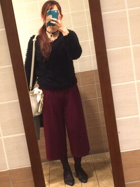 「CLOSE-UP（クローズアップ）のアイテム（パンツ）」を使った、natsumiさん（レディース・161cm）の秋コーディネート