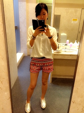 「トイレから失礼しやす」｜「アイテム（アナログ腕時計）」を使った、smith☆kanaさん（レディース・172cm）の夏コーディネート