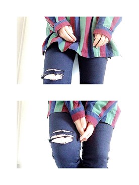 「クラッシュスキニー」｜MaNaさん（レディース・162cm）の春コーディネート