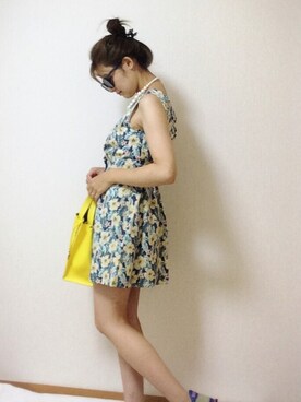 「Dip Drops（Dip Drops）のアイテム」を使った、TEKOKOさん（レディース・157cm）の夏コーディネート