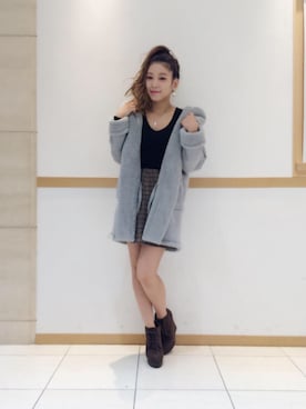 「CECIL McBEE（セシルマクビー）のアイテム（その他アウター）」を使った、mi_さん（レディース・153cm）の秋コーディネート
