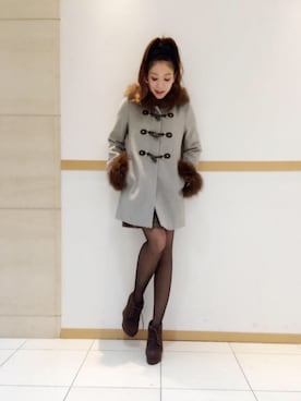 「フォックスファー」｜「アイテム（ジャケット/アウター）」を使った、mi_さん（レディース・153cm）の秋コーディネート