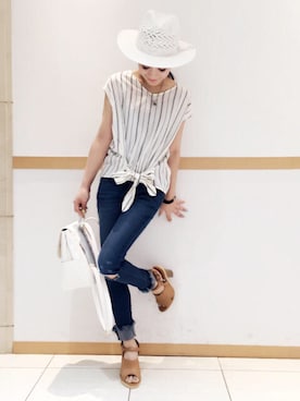 「CECIL McBEE（セシルマクビー）のアイテム（サンダル）」を使った、mi_さん（レディース・153cm）の春コーディネート