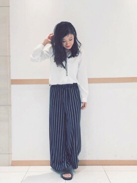 「CECIL McBEE（セシルマクビー）のアイテム（サンダル）」を使った、mi_さん（レディース・153cm）の秋コーディネート