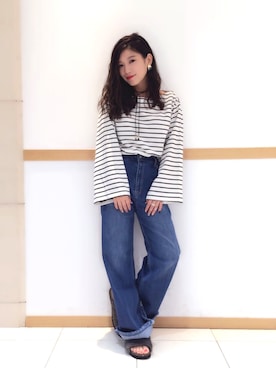「CECIL McBEE（セシルマクビー）のアイテム（サンダル）」を使った、mi_さん（レディース・153cm）の秋コーディネート