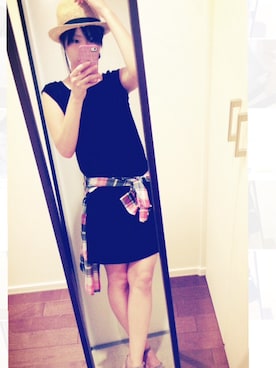 「FIELDのアイテム」を使った、cohiroさん（レディース・160cm）の夏コーディネート