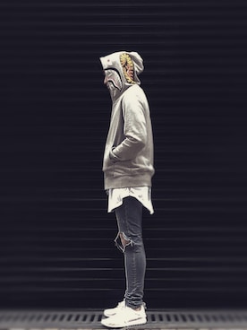 「A BATHING APE（アベイシングエイプ）のアイテム（その他アウター）」を使った、RicoTHKさん（メンズ・178cm・20代）の春コーディネート