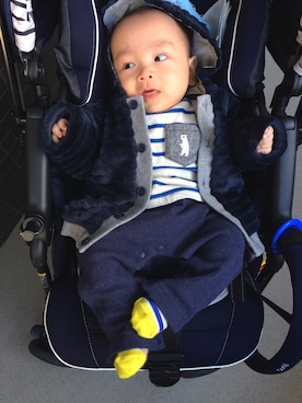 「next（next）のアイテム（ダウンジャケット/コート）」を使った、kayさん（キッズ・60cm）の秋コーディネート