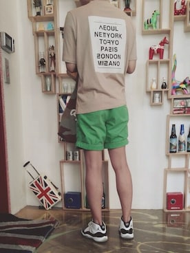 「Jordan」｜「アイテム（その他シューズ）」を使った、우덕명さん（メンズ・171cm）の夏コーディネート