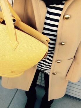 「NATURAL BEAUTY BASIC（ナチュラルビューティーベーシック）のアイテム（ステンカラーコート）」を使った、るーるーさん（レディース・145cm）の秋コーディネート
