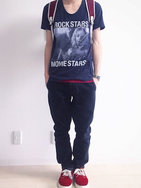 「buddy（バディ）のアイテム」を使った、ぽるぽるさん（メンズ・169cm）の夏コーディネート