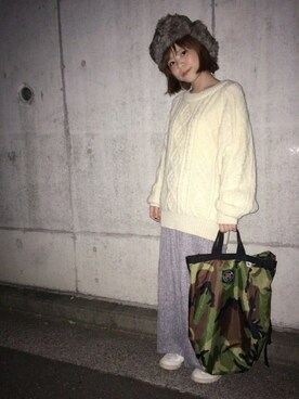 「JAEGER（ジャガー）のアイテム」を使った、いわいさん（レディース・150cm）の秋コーディネート