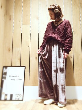 「JAEGER（ジャガー）のアイテム」を使った、いわいさん（レディース・150cm）の秋コーディネート