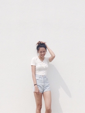 「MDS（エムディーエス）のアイテム」を使った、Nicole Tayさん（レディース・160cm）の秋コーディネート