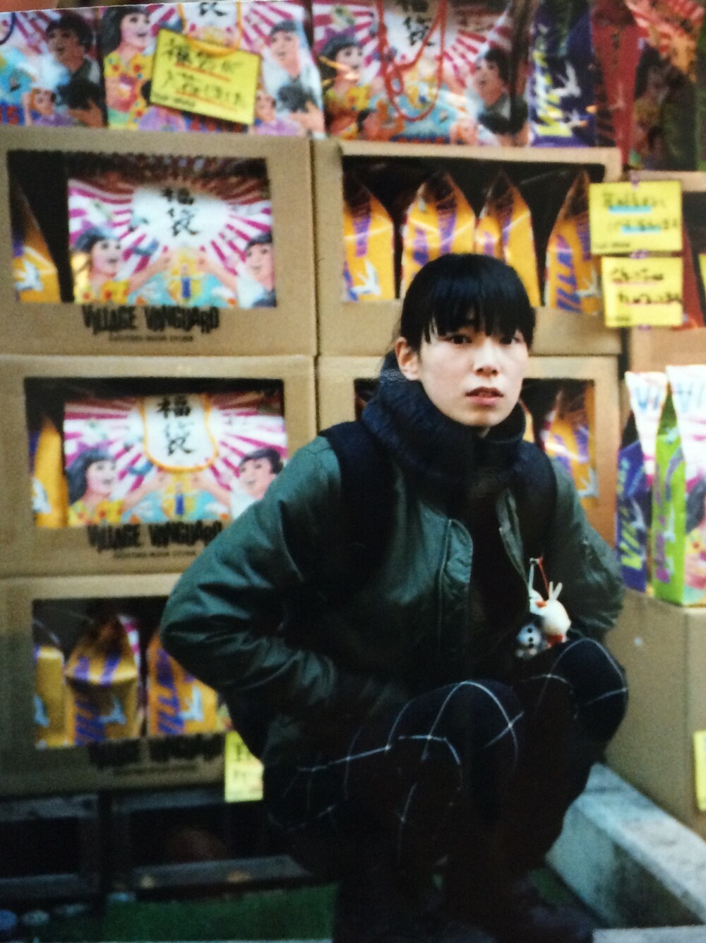 「2014年、ラストWEAR、MA-1、element、バックパック、MONKI、オラフ、紙兎ロペ」｜「RAGEBLUEのナカワタMA-1 /535504（ミリタリージャケット、グリーン系）」を使った、おちさん（レディース・168cm）の冬コーディネートの1枚目の写真