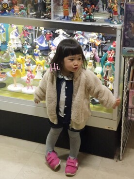 「無印良品（ムジルシリョウヒン）のアイテム（ブルゾン）」を使った、hi_さん（キッズ・90cm）の冬コーディネート
