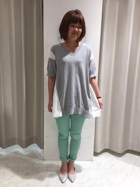 「AS KNOW AS de base（アズノゥアズドゥバズ）のアイテム」を使った、satoさん（レディース・156cm）の春コーディネート