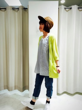 「AS KNOW AS de base（アズノゥアズドゥバズ）のアイテム」を使った、satoさん（レディース・156cm）の春コーディネート