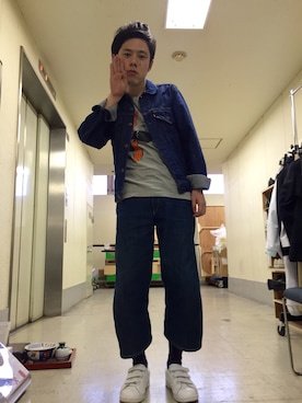 「G.V.G.V.（ジーヴィージーヴィー）のアイテム（トップス）」を使った、好井まさおさん（メンズ・171cm）の夏コーディネート