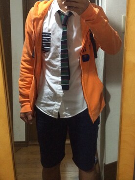 「Abercrombie&Fitch（アバークロンビーアンドフィッチ）のアイテム（その他アウター）」を使った、みやしたさん（メンズ・172cm）の秋コーディネート