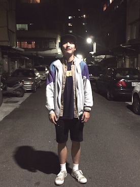 「TAIPEI」｜「アイテム（スタジャン）」を使った、Sanさん（メンズ・174cm）の春コーディネート