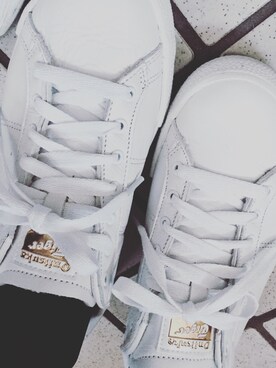 「Onitsuka Tiger（オニツカタイガー）のOnitsuka Tiger / LAWNSHIP（スニーカー、ホワイト系）」を使った、momoさん（レディース・169cm）の秋コーディネート