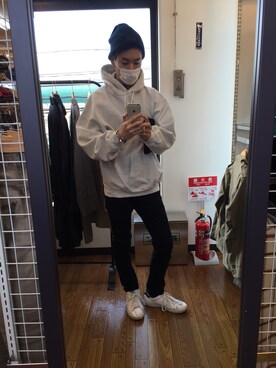 「STUSSY（ステューシー）のアイテム（その他）」を使った、大和さん（メンズ・171cm）の冬コーディネート