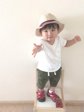 「connect M（コネクトエム）のアイテム」を使った、RYU ◡̈♡さん（キッズ・80cm）の夏コーディネート
