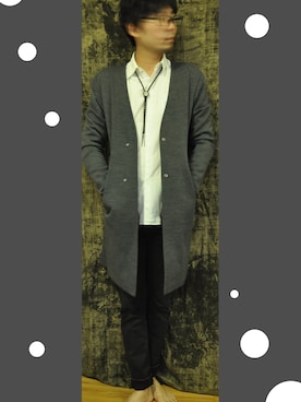 「ループタイ」｜「アイテム（その他アウター）」を使った、BUKKIIさん（メンズ・177cm）の秋コーディネート