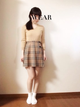 「Marc by Marc Jacobs（マークバイマークジェイコブス）のアイテム（ニット/セーター）」を使った、ぴょん吉さん（レディース・158cm）の春コーディネート