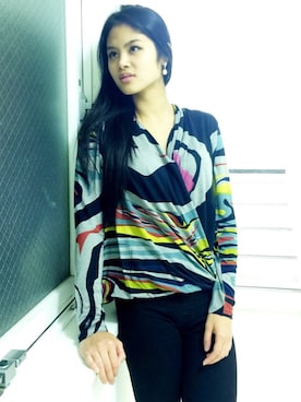 「Desigual（デシグアル）のアイテム（その他トップス）」を使った、Yuki Du Sonodaさん（レディース・170cm）の秋コーディネート