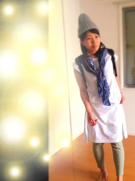 「SEVENDAYS=SUNDAY（セブンデイズサンデイ）のアイテム（ニットキャップ/ビーニー）」を使った、かえさん（レディース・161cm）の春コーディネート