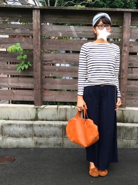 「CI-VA（チーバ）のアイテム」を使った、かえさん（レディース・161cm）の秋コーディネート