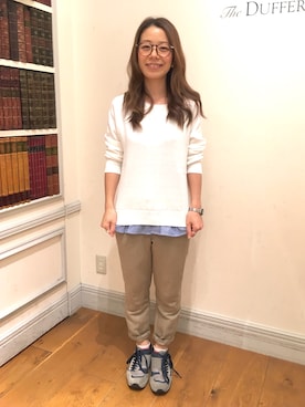 「アイテム（チノパンツ）」を使った、MISAさん（レディース・150cm）の夏コーディネート