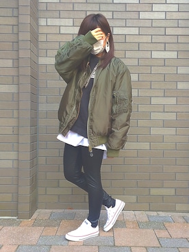 「Bape」｜「アイテム（アクセサリー）」を使った、chisatoさん（レディース・148cm）の冬コーディネート