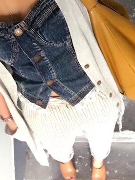 「Ungrid（アングリッド）のアイテム（チューブトップ）」を使った、yuki_xuさん（レディース・158cm）の秋コーディネート