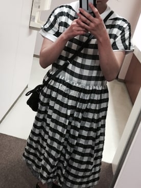 「tricot COMME des GARCONS（トリココムデギャルソン）のアイテム（ワンピース）」を使った、おれなさん（レディース・153cm）の夏コーディネート