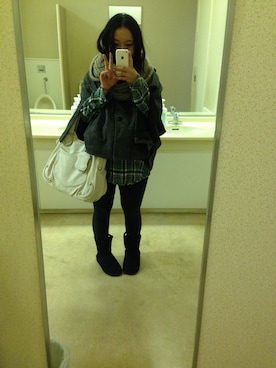 「アイテム（シャツワンピース）」を使った、samkeiyuさん（レディース・151cm・20代）の冬コーディネート