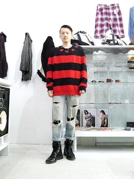 「DISCOVERED（ディスカバード）のアイテム（アクセサリー）」を使った、アールさん（メンズ・172cm）の秋コーディネート