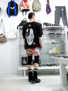 「RickOwens×adidas」｜「アイテム（アクセサリー）」を使った、アールさん（メンズ・172cm）の夏コーディネート