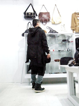 「DRKSHDW（ダークシャドウ）のアイテム（ジャケット/アウター）」を使った、アールさん（メンズ・172cm）の冬コーディネート