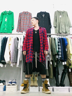 「Yohji Yamamoto Homme（ヨウジヤマモトオム）のアイテム（アクセサリー）」を使った、アールさん（メンズ・172cm）の秋コーディネート