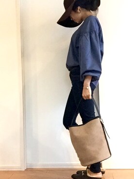 「バルーンスリーブ」｜kawauso__mamaさん（レディース・160cm）の秋コーディネート