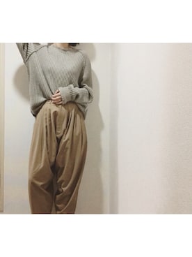 「YANTOR（ヤントル）のアイテム」を使った、Naoeさん（レディース・167cm）の秋コーディネート