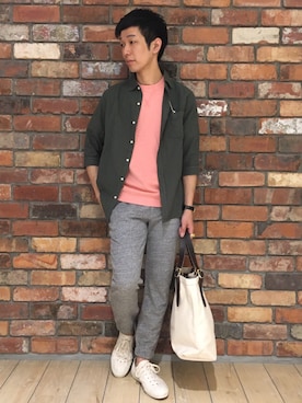 「DULUTH PACK（ダルースパック）のアイテム」を使った、河内聡志さん（メンズ・169cm）の春コーディネート