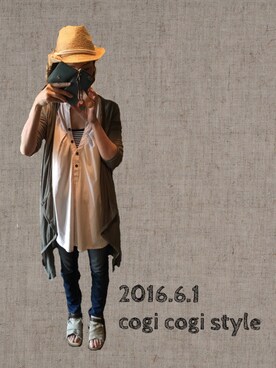 「ハットコーデ」｜ジェシーさん（レディース・170cm）の夏コーディネート